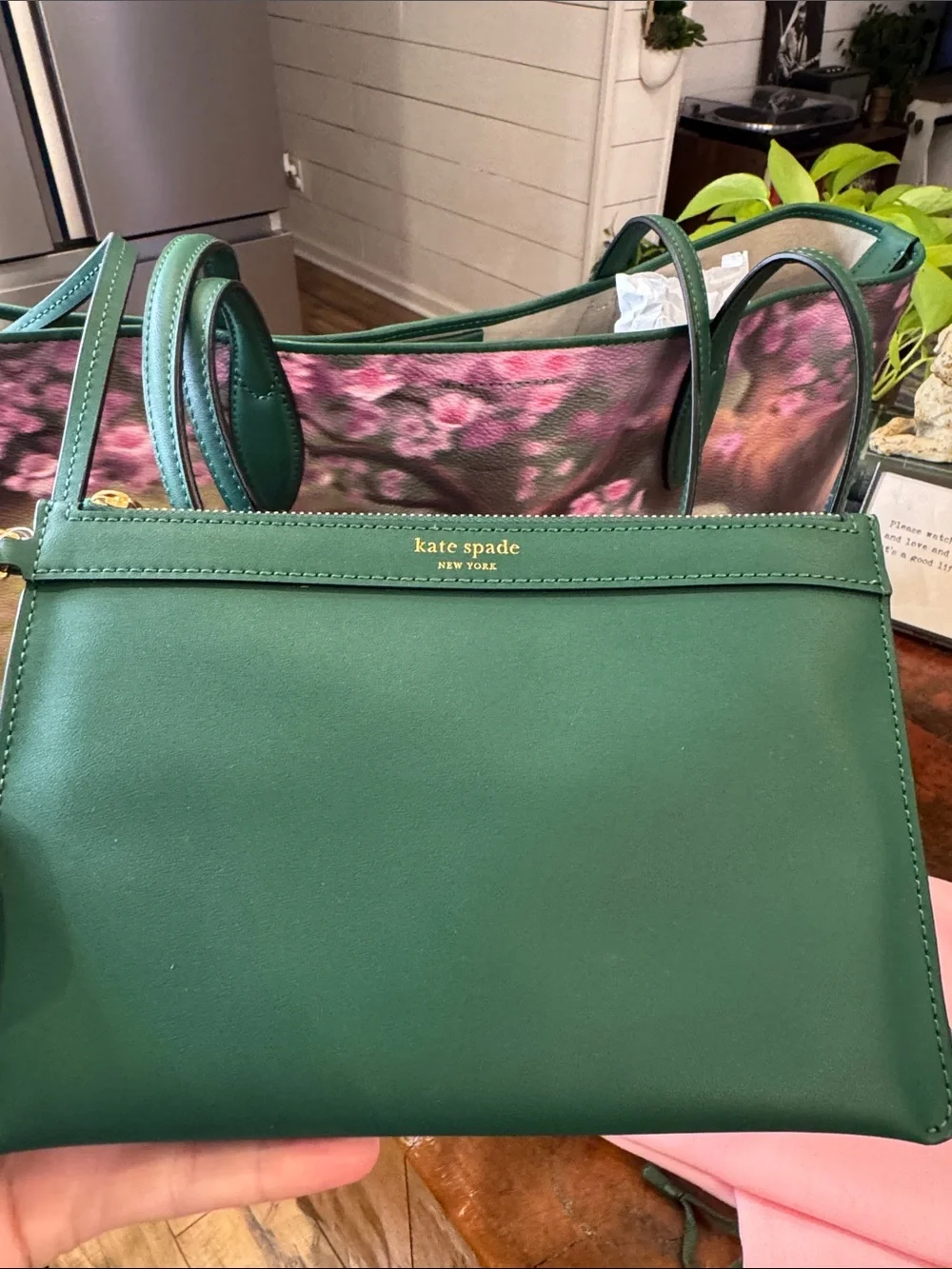 kate spade x Disney Bambi Print Tote with Green Handles